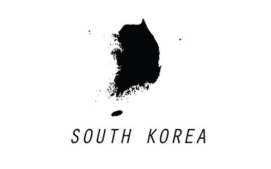 South Korea map vector illustration