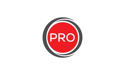 Creative Simple PRO, p r o, Circle letter logo.