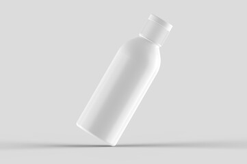 white plastic bottle isolated on white