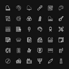 Editable 36 artistic icons for web and mobile