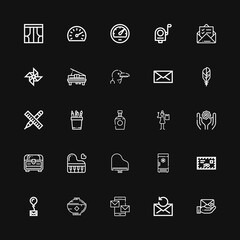 Editable 25 contour icons for web and mobile