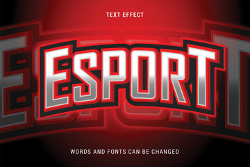 Esport text effect 100% editable vector image
