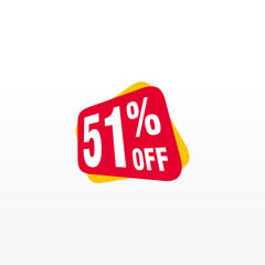51 discount, Sales Vector badges for Labels, , Stickers, Banners, Tags, Web Stickers, New offer. Discount origami sign banner