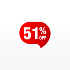 51 discount, Sales Vector badges for Labels, , Stickers, Banners, Tags, Web Stickers, New offer. Discount origami sign banner