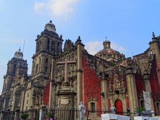 Fototapeta na wymiar Mexico, historic center of Mexico City, Metropolitan Cathedral