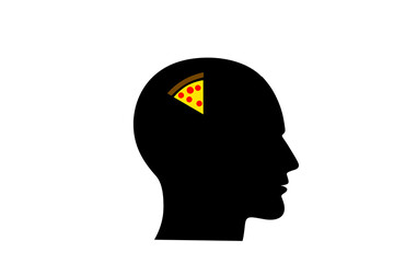 nachdenken Kopf, Pizza, icon