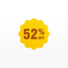 52 discount, Sales Vector badges for Labels, , Stickers, Banners, Tags, Web Stickers, New offer. Discount origami sign banner