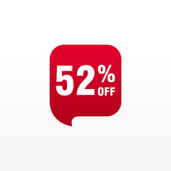 52 discount, Sales Vector badges for Labels, , Stickers, Banners, Tags, Web Stickers, New offer. Discount origami sign banner