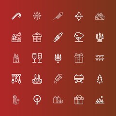 Editable 25 christmas icons for web and mobile