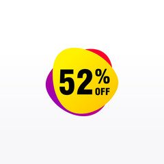 52 discount, Sales Vector badges for Labels, , Stickers, Banners, Tags, Web Stickers, New offer. Discount origami sign banner