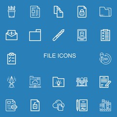 Editable 22 file icons for web and mobile