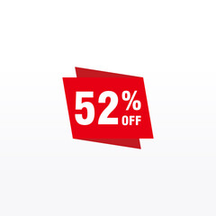52 discount, Sales Vector badges for Labels, , Stickers, Banners, Tags, Web Stickers, New offer. Discount origami sign banner