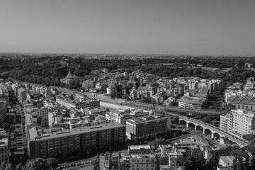 View of Rome from Saint Peter Basilica Dome, Rome, Lazio, Italy