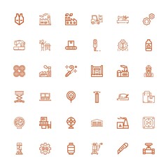 Editable 36 industrial icons for web and mobile
