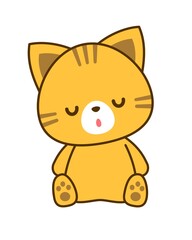 眠るねこのイラスト