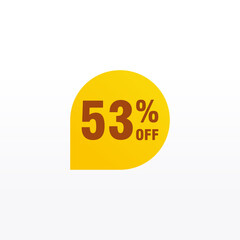 53 discount, Sales Vector badges for Labels, , Stickers, Banners, Tags, Web Stickers, New offer. Discount origami sign banner
