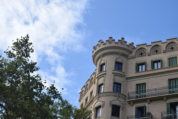 old building in barcelona spain