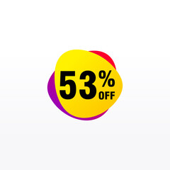 53 discount, Sales Vector badges for Labels, , Stickers, Banners, Tags, Web Stickers, New offer. Discount origami sign banner