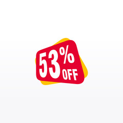 53 discount, Sales Vector badges for Labels, , Stickers, Banners, Tags, Web Stickers, New offer. Discount origami sign banner