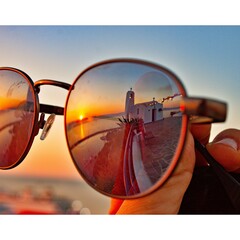 Sunrise at the Chapel of St Nicholas next to the port of Rafina 