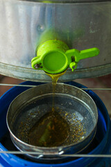 Pumping honey