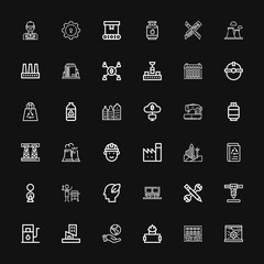 Editable 36 factory icons for web and mobile