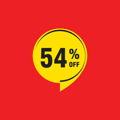 54 discount, Sales Vector badges for Labels, , Stickers, Banners, Tags, Web Stickers, New offer. Discount origami sign banner
