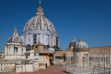 Fototapeta na wymiar Saint Peter Basilica Dome, Rome, Lazio, Italy