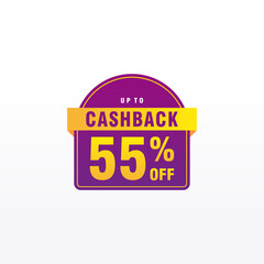 55 discount, Sales Vector badges for Labels, , Stickers, Banners, Tags, Web Stickers, New offer. Discount origami sign banner