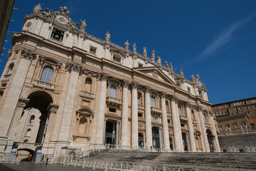 Obraz premium Saint Peter Basilica Exterior, Rome, Lazio, Italy