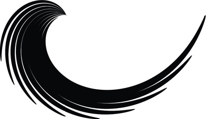 Obraz premium Lines in Circle Form . Spiral Vector Illustration .Technology round Logo . Design element . Abstract Geometric shape .