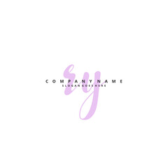 R Y RY Initial handwriting and signature logo design with circle. Beautiful design handwritten logo for fashion, team, wedding, luxury logo.