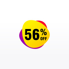 56 discount, Sales Vector badges for Labels, , Stickers, Banners, Tags, Web Stickers, New offer. Discount origami sign banner