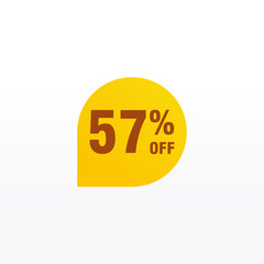 57 discount, Sales Vector badges for Labels, , Stickers, Banners, Tags, Web Stickers, New offer. Discount origami sign banner