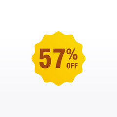 57 discount, Sales Vector badges for Labels, , Stickers, Banners, Tags, Web Stickers, New offer. Discount origami sign banner