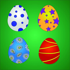 Easter eggs of different colors