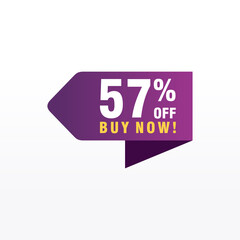 57 discount, Sales Vector badges for Labels, , Stickers, Banners, Tags, Web Stickers, New offer. Discount origami sign banner