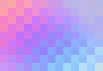 Geometric pattern interactive colors of pink blue lilac gradient background. 