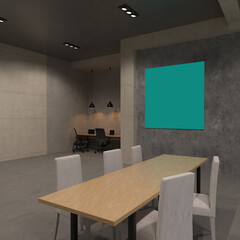 壁に掛けられた額縁 額 コピースペース 絵画 写真