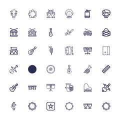 Editable 36 jazz icons for web and mobile