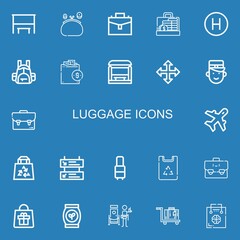 Editable 22 luggage icons for web and mobile