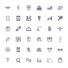 Editable 36 fitness icons for web and mobile