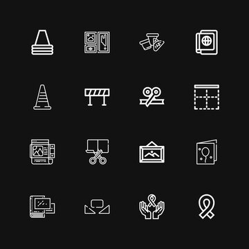 Editable 16 border icons for web and mobile