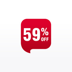 59 discount, Sales Vector badges for Labels, , Stickers, Banners, Tags, Web Stickers, New offer. Discount origami sign banner