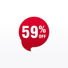 59 discount, Sales Vector badges for Labels, , Stickers, Banners, Tags, Web Stickers, New offer. Discount origami sign banner