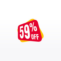59 discount, Sales Vector badges for Labels, , Stickers, Banners, Tags, Web Stickers, New offer. Discount origami sign banner