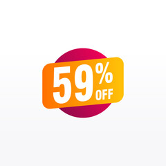 59 discount, Sales Vector badges for Labels, , Stickers, Banners, Tags, Web Stickers, New offer. Discount origami sign banner