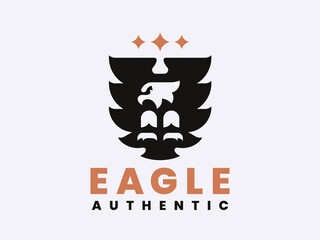 Eagle logo design editable for your business.