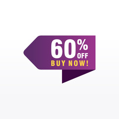 60 discount, Sales Vector badges for Labels, , Stickers, Banners, Tags, Web Stickers, New offer. Discount origami sign banner