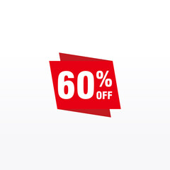 60 discount, Sales Vector badges for Labels, , Stickers, Banners, Tags, Web Stickers, New offer. Discount origami sign banner